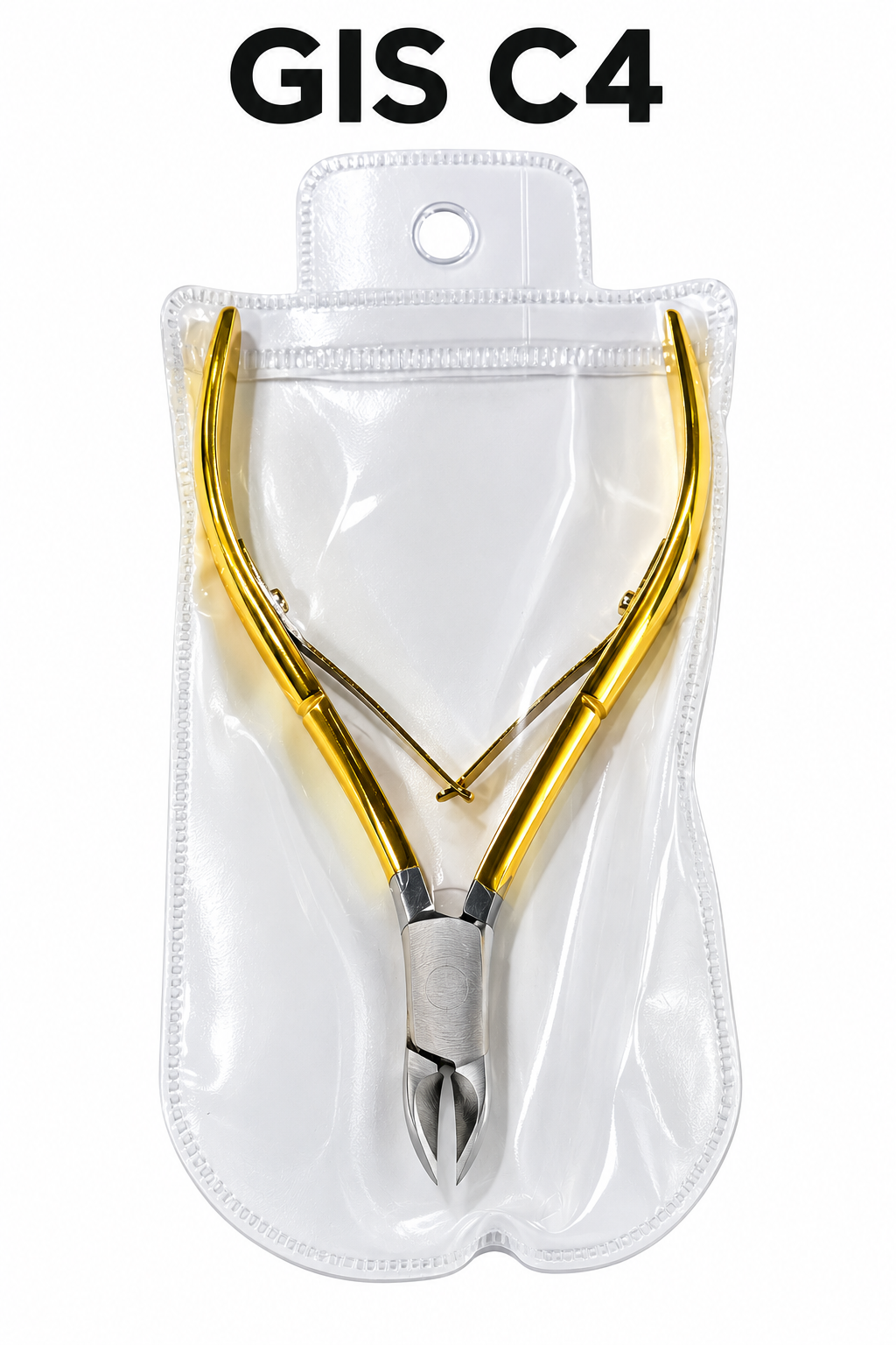 GIS C4 Medium Gold Cuticle Nipper — 6 mm