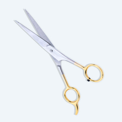 6 Inch Professional Hair Cutting Scissors — Half Gold Stainless Steel & Fine Adjustment Screw — image 7
