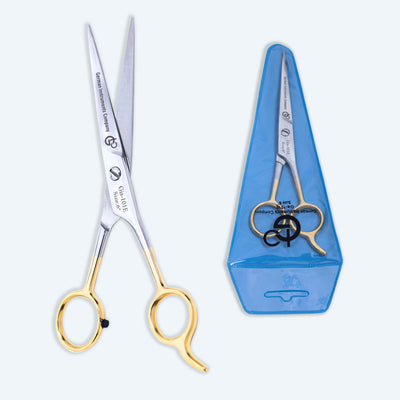 6 Inch Professional Hair Cutting Scissors — Half Gold Stainless Steel & Fine Adjustment Screw — image 8