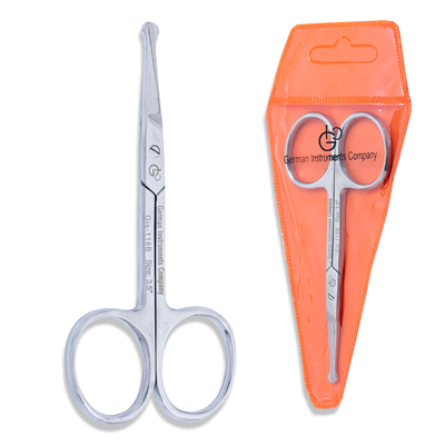 3.5 Inch Curved Round Head Design Scissors With Wide Handle — image 7