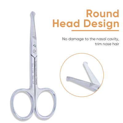 3.5 Inch Curved Round Head Design Scissors With Wide Handle — image 4