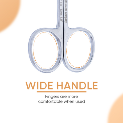 3.5 Inch Curved Round Head Design Scissors With Wide Handle — image 5