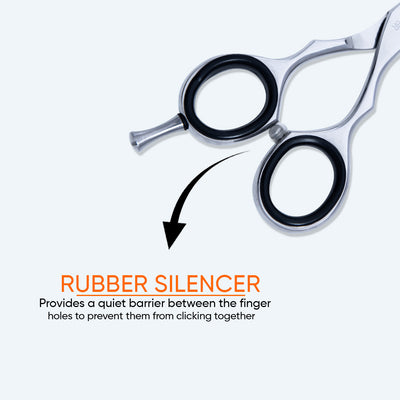 6 Inch Barber Hair Cutting Scissors — Screw Adjuster & Rubber Silencer — image 3