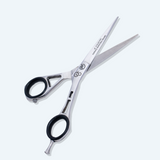 6 Inch Sharp Blade Barber Scissors with Flat Screw Adjuster, Rubber Silencer & Finger Rest