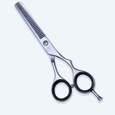 5.5 Inch Professional Thinning Scissors with Sharp Blade, Rubber Silencer & Grip Ring — image 4