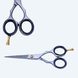 5 Inch Barber Shear Scissors with Screw Adjuster, Rubber Silencer & Finger Rest