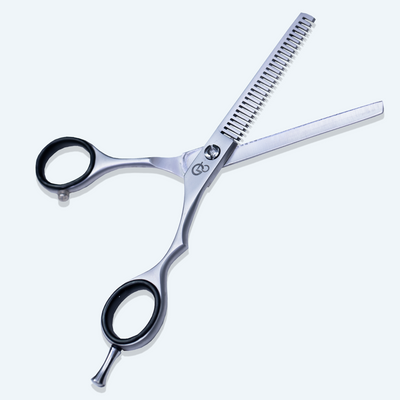5.5 Inch Professional Thinning Scissors with Sharp Blade, Rubber Silencer & Grip Ring — image 5
