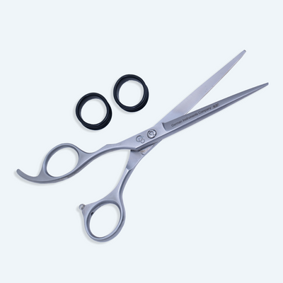 6.5 Inch Left-Hand Barber Hair Cutting Scissors — Flat Screw Adjuster & Rubber Silencer — image 4