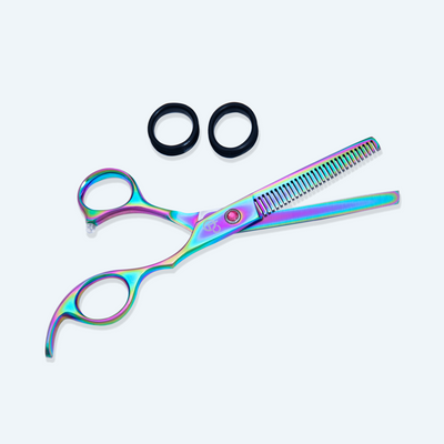 6 Inch Professional Thinning Scissors with Sharp Blade, Screw Adjuster, Rubber Silencer & Grip Ring — image 6