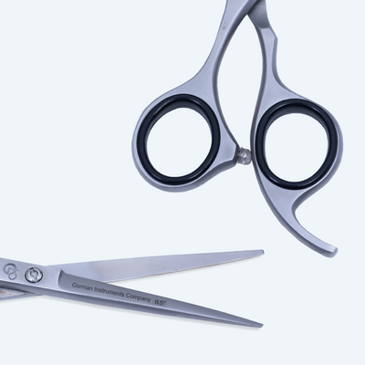 6.5 Inch Left-Hand Barber Hair Cutting Scissors — Flat Screw Adjuster & Rubber Silencer — image 5