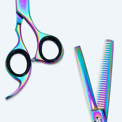6 Inch Professional Thinning Scissors with Sharp Blade, Screw Adjuster, Rubber Silencer & Grip Ring — image 7