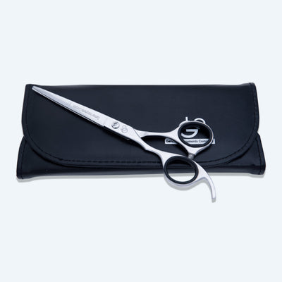 6 Inch Left-Hand Barber Hair Cutting Scissors — Screw Adjuster, Rubber Silencer & Finger Rest — image 7