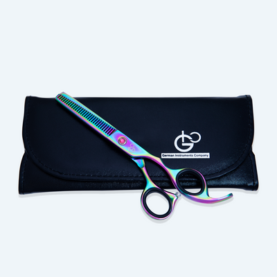 6 Inch Professional Thinning Scissors with Sharp Blade, Screw Adjuster, Rubber Silencer & Grip Ring — image 8