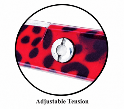 GIS-0022 Professional Hair Cutting Scissors, 6.5 Inch — 440C Steel & Red Leopard Pattern — image 5