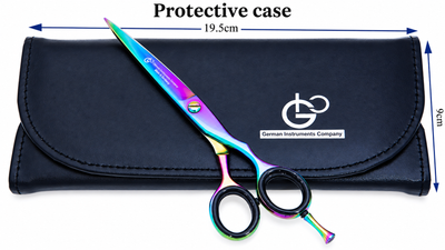 GIS-0062B Professional Hair Cutting Scissors, 6.5 Inch — 440C Steel & Rainbow Finish — image 10