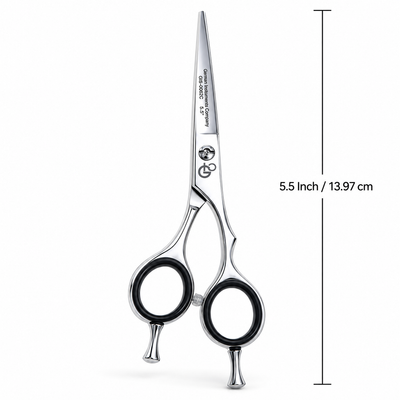 GIS-0062C Barber Hair Cutting Scissors, 5.5 Inch — Polished Finish — image 2