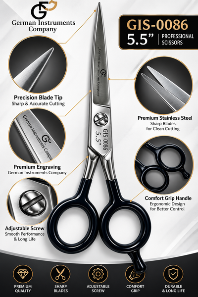 GIS-0086BR 5.5 Inch Premium SuperCut Barber Hair Cutting Scissors — image 1