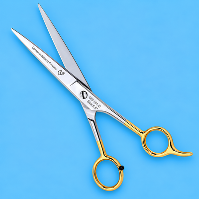 6.5 Inch Professional Hair Cutting Scissors — Half Gold Stainless Steel — image 4
