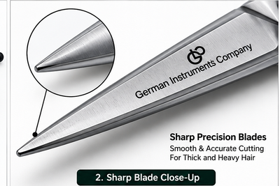 GIS-105 6.5 Inch Premium SuperCut Professional Barber Hair Cutting Scissors — image 2