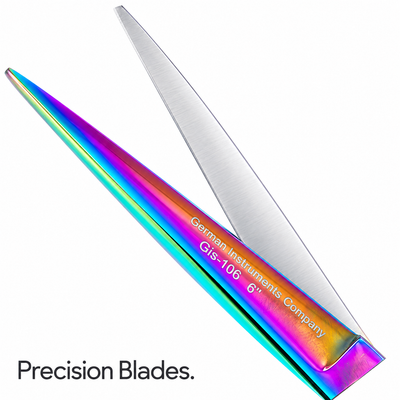 GIS-106 Professional Hair Cutting Scissors, 6 Inch — 440C Steel & Rainbow Finish — image 4