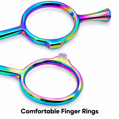 GIS-106 Professional Hair Cutting Scissors, 6 Inch — 440C Steel & Rainbow Finish — image 7