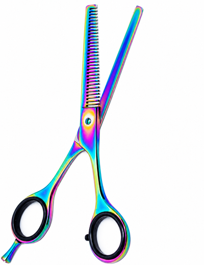 GIS-108 Professional Thinning Scissors, 6 Inch — 30 Teeth, 440C Steel & Rainbow Finish — image 5