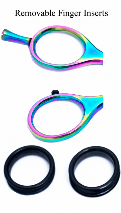 GIS-108 Professional Thinning Scissors, 6 Inch — 30 Teeth, 440C Steel & Rainbow Finish — image 6