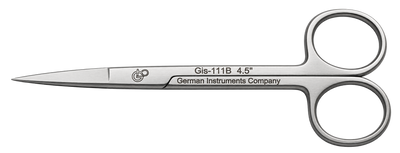 GIS-111-B Straight Fine Blade Scissors — 4.5 Inch, Dull Satin Finish — image 5