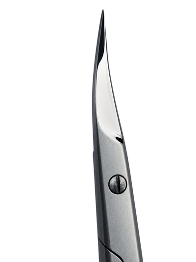 GIS-111AB Professional Cuticle Scissors — 4 Inch, Fine Curved Blade, Water-Sand Finish — image 3