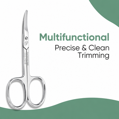 GIS-112-B Curved Tip Cuticle Scissors — Wide Handle, Mirror Polish — image 2