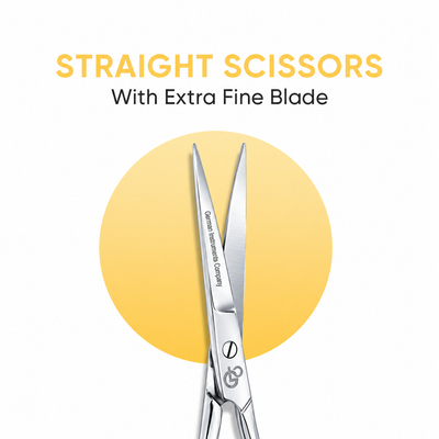 GIS-116-F Straight Cuticle Scissors — 4 Inch, Fine Blade, Mirror Polish — image 3