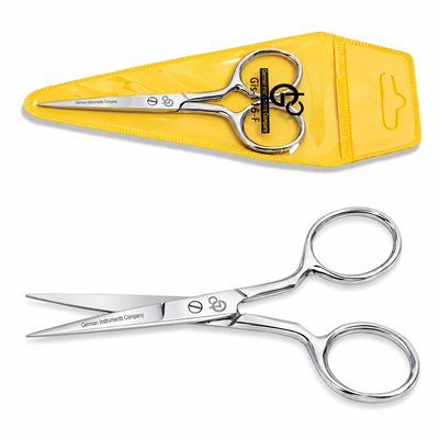 GIS-116-F Straight Cuticle Scissors — 4 Inch, Fine Blade, Mirror Polish — image 4
