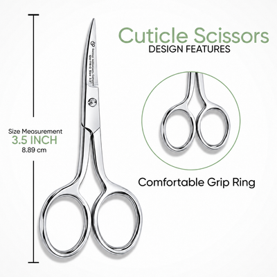 GIS-116-G Curved Cuticle Scissors — 3.5 Inch, Mirror Polish — image 3