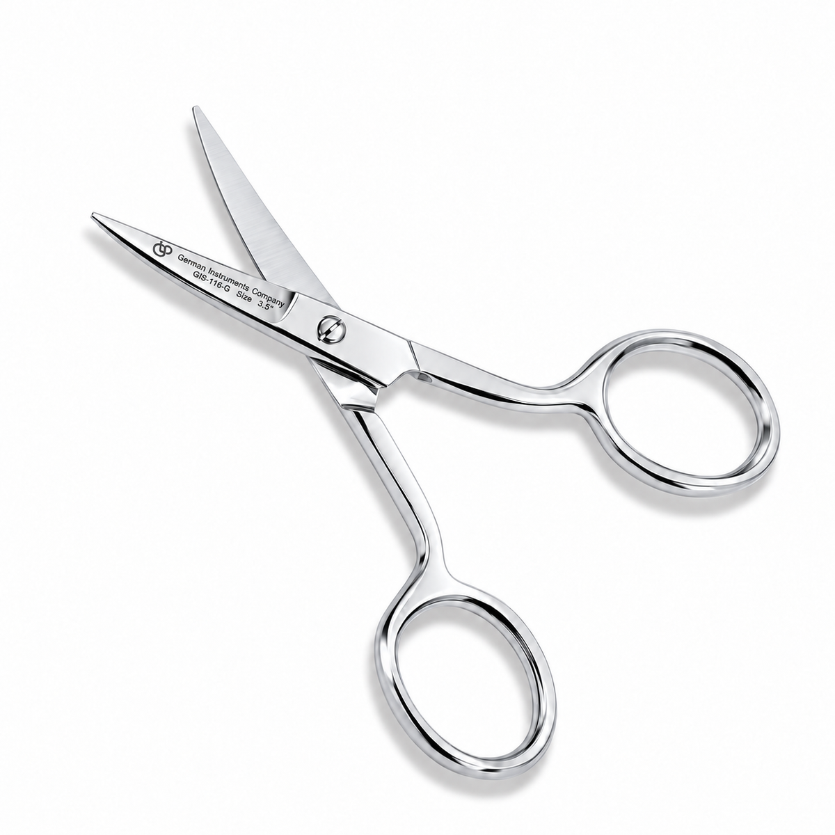 GIS-116-G Curved Cuticle Scissors — 3.5 Inch, Mirror Polish