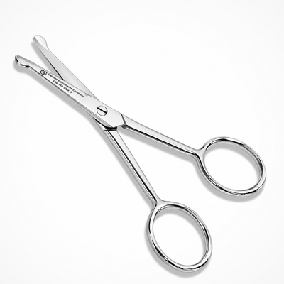GIS-118 Nose Hair Scissors — 4 Inch, Straight Blade, Rounded Safety Tip — image 1