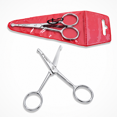 GIS-118 Nose Hair Scissors — 4 Inch, Straight Blade, Rounded Safety Tip — image 4