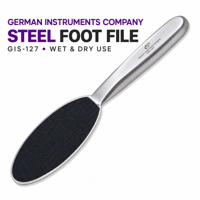Premium Steel Foot File – Dual-Sided Wet & Dry Pedicure | GIS-127 — image 2