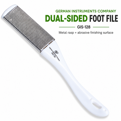 Dual-Sided Foot File – Metal Rasp & Abrasive Finisher | GIS-128 — image 2