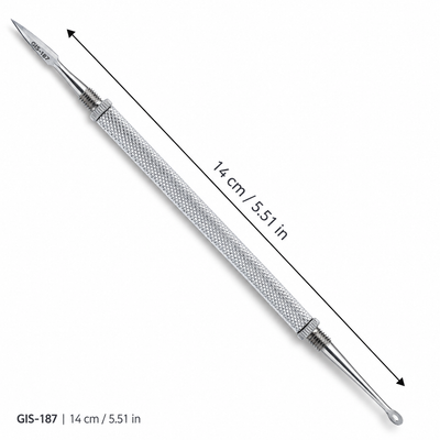 Stainless Steel Lancet & Eyehole Blackhead Extractor – 14 cm | GIS-187 — image 5