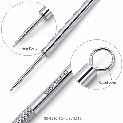 Round Loop & Fine Point Blackhead Extractor – 14 cm | GIS-188C — image 6