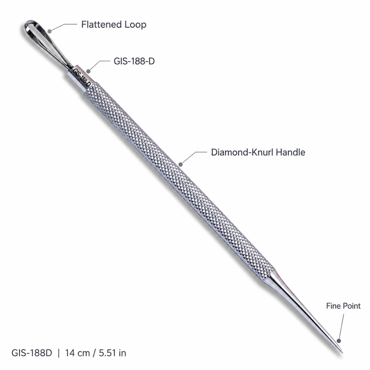Slotted Loop & Fine Point Blackhead Extractor – 14 cm | GIS-188D
