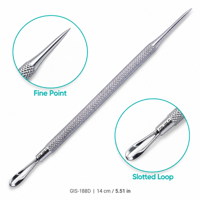 Slotted Loop & Fine Point Blackhead Extractor – 14 cm | GIS-188D — image 3