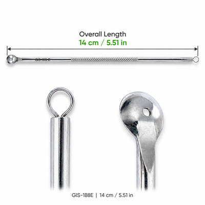 Eyehole Bowl & Round Loop Blackhead Extractor – 14 cm | GIS-188E — image 5