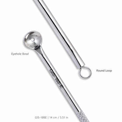 Eyehole Bowl & Round Loop Blackhead Extractor – 14 cm | GIS-188E — image 6