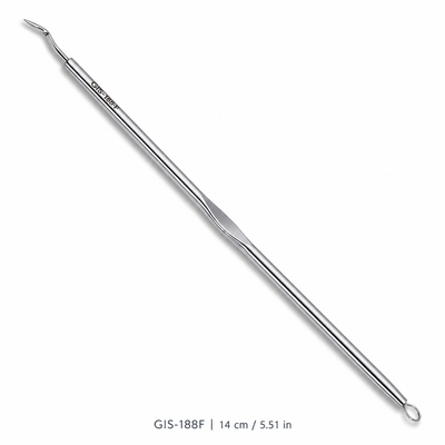 Elbow Design Blackhead Extractor with Oval Loop – 14 cm | GIS-188F — image 1