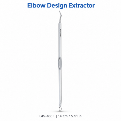 Elbow Design Blackhead Extractor with Oval Loop – 14 cm | GIS-188F — image 2