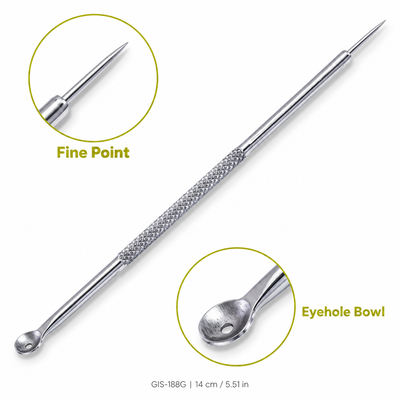 Eyehole Blackhead Extractor with Fine Point – 14 cm | GIS-188G — image 2