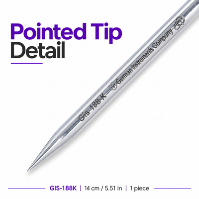 GIS-188K 14 cm Blackhead Extractor – Wire Loop & Fixed Pointed Tip — image 4