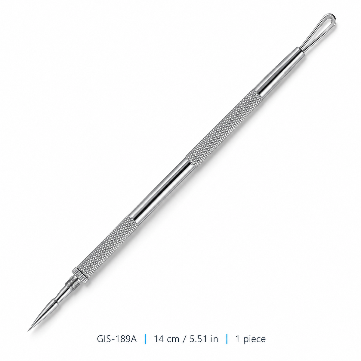 GIS-189A 14 cm Blackhead Extractor – Flat Loop & Pointed Tip