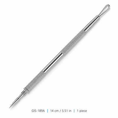 GIS-189A 14 cm Blackhead Extractor – Flat Loop & Pointed Tip — image 1